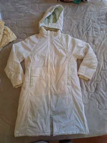 parka casaco feminino nike de nylon com capuz tam. g