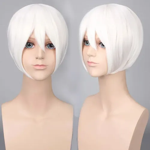Peruca BRANCA COSPLAY NOVA curta wig otaku anime