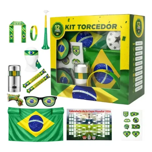 Kit 12 Copa Do Mundo 2026 Brasil-bandeira E Vuvuzelas E Mais.