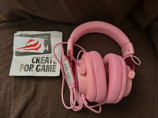 Headset Gamer Havit H2015SE Rosa - ZERADO (Apenas testado)