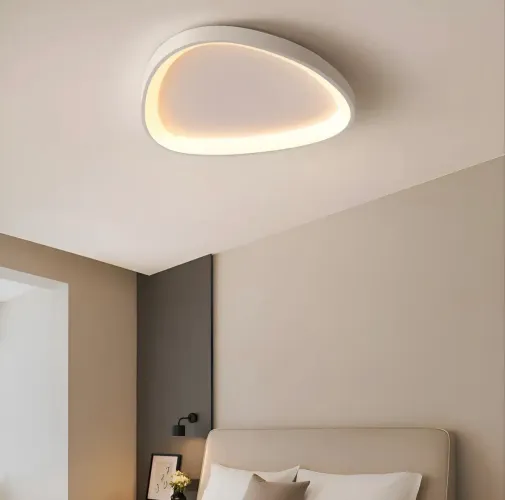 Plafon Led Moderno Sobrepor Organico 3 Tons Quarto Cozinha