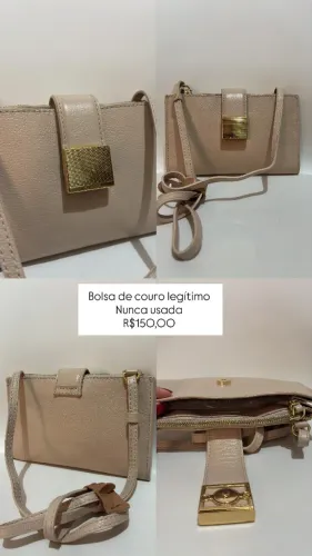 bolsa de couro legítimo 