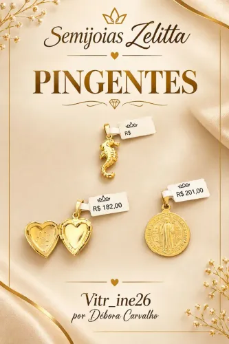 Pingentes de Semijoias Zelitta