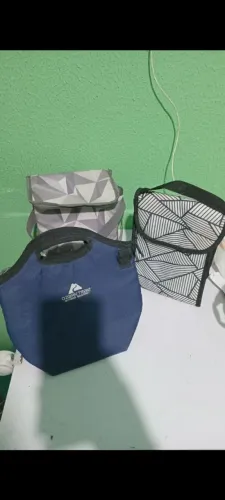 3 bolsas térmicas lindas com zíper ou velcro