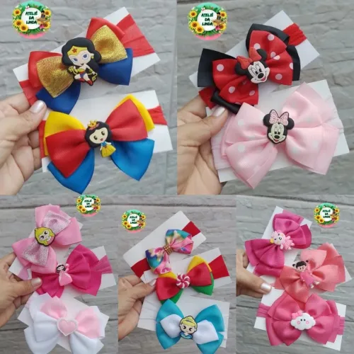 ? Faixa infantil meia de seda com mini apliques @ateliedalinda WhatsApp *