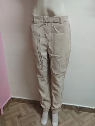 Calça cargo alfaiataria bege 42 C&A