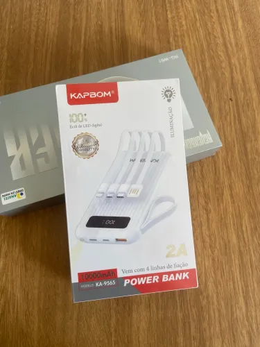 Carregador Portátil C/ Cabos Excelente! 10.000MAh