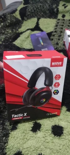 Headset Gamer Marvo RGB Drivers 53mm Som 7.1 Com Microfone Preto