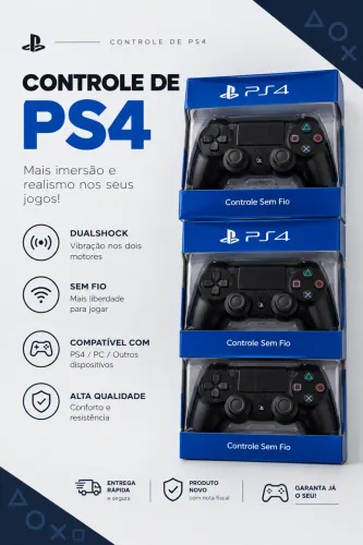 Controle bluetooth Ps4