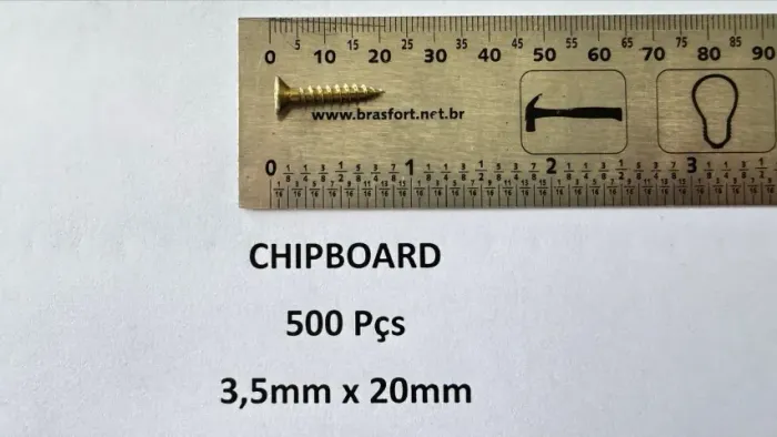 Parafuso Chipboard 3,5 X 20mm Marcenaria caixa com 500unids