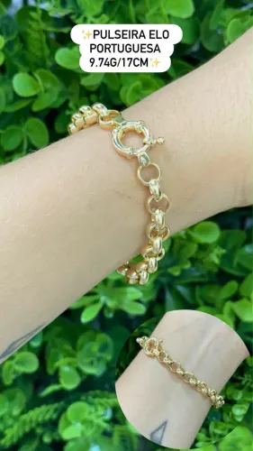Pulseira de ouro 18k feminina Nova | Certificado de garantia 