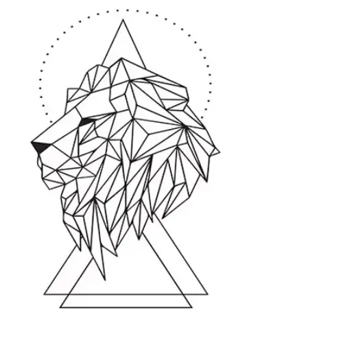 Adesivos Personalizados - Leão Geométrico