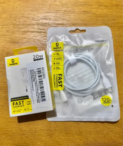 Kit carregador Baseus Turbo 20w