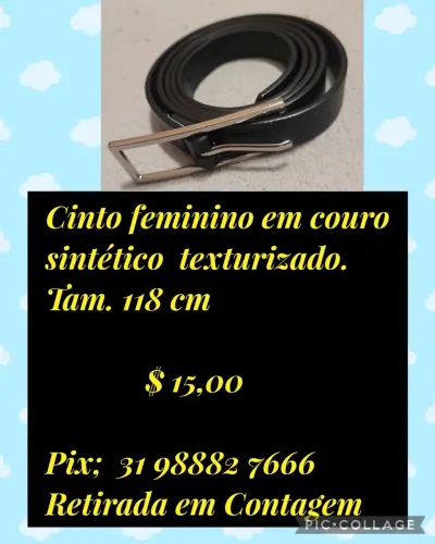 Cinto feminino preto