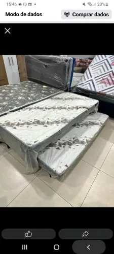 Cama Box conjugada com auxiliar nova na embalagem