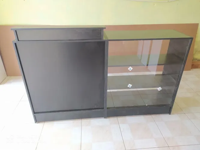 BALCÃO VITRINE PRETO - NOVO - ENTREGA RÁPIDA