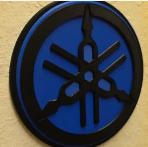 Logo Emblema Yamaha Parede Decoração Oficina Garagem 3D