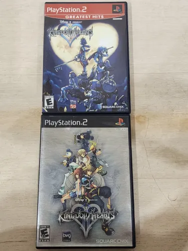 Pacote Duplo Kingdom Hearts 1 e 2 discos originais de play 2