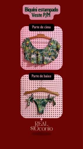 Biquíni estampado P/M