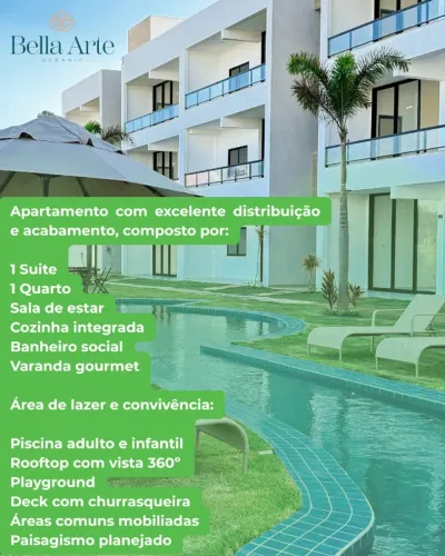 Apto com dois suítes no Porto das Dunas - 73m²