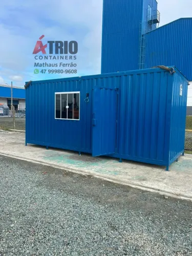 Container Escritório 6,00 x 2,44 x 2,50 m, com teto térmico.