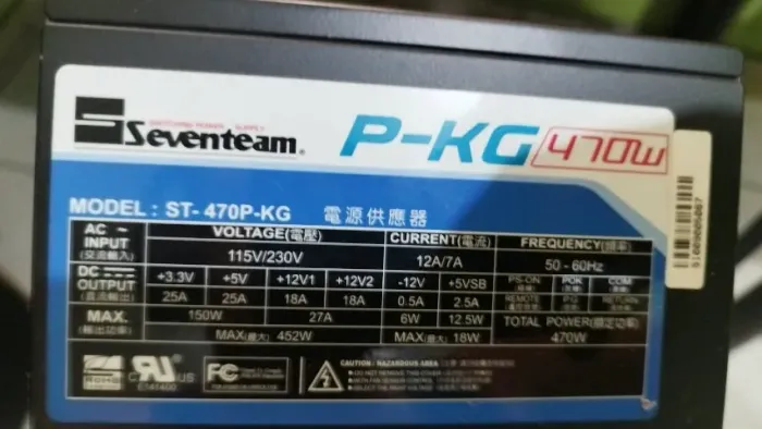 Fonte Seventeam ST-470P-KG 470 W
