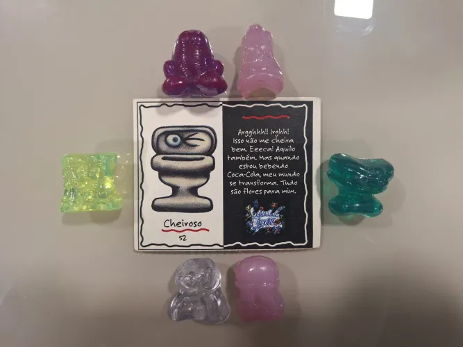 Geloucos Coca-cola Originais anos 90 com Cartela do Cheiroso