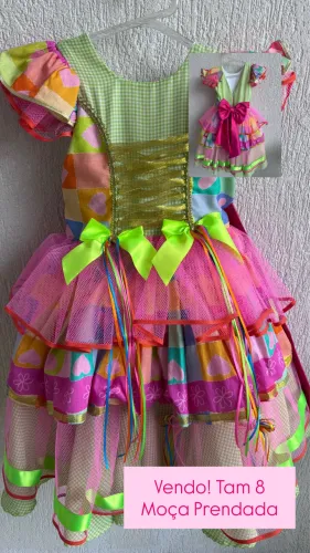 Vestido tam 8 Moça Prendada