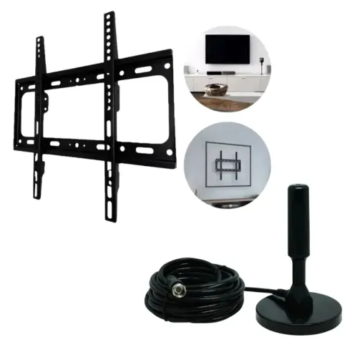 Suporte De Parede De Tv Fixo Parede 26 A 63 + Antena Digital