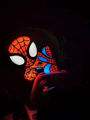 Luminária de Parede Homem-Aranha Decoração Geek/Gamer Quarto Sala ambientes