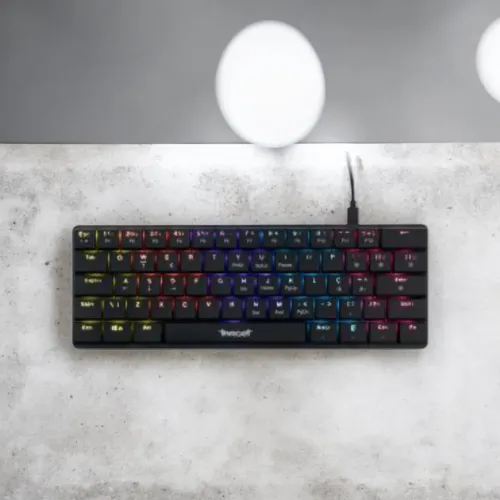 Teclado Mecanico Sherman, Rainbow, ABNT2, Switch Azul