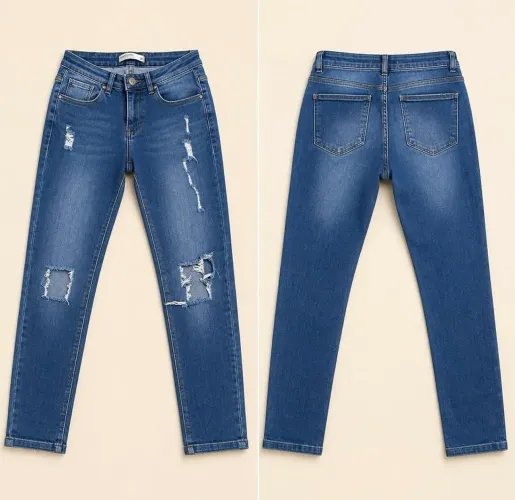CALÇA JEANS FEMININA AZUL