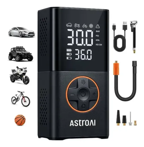 Bomba de Ar Portátil AstroAI L7, Compressor sem Fio para Pneus Carro e Bicicleta, 150 PSI
