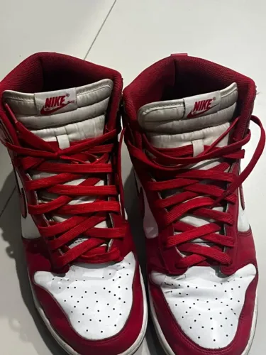 tênis dunk high vermelho