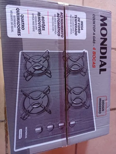 COOKTOP MONDIAL 4 BOCAS ? NOVO, ZERO USO!