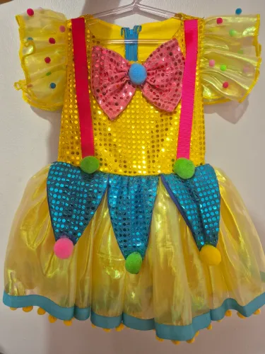 Vestido fantasia de circo infantil menina 6 anos