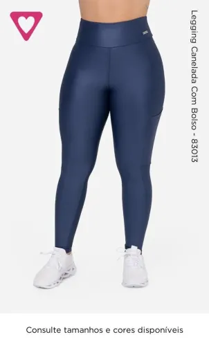 Legging Canelada com bolso-marca Romance 