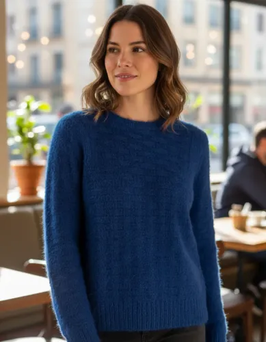 Blusa de Tricot Azul