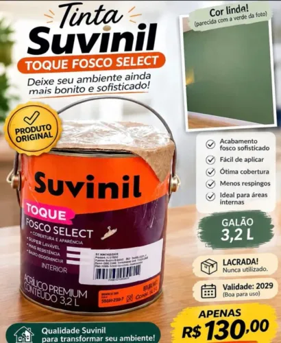Tinta suvinil verde pinheiro