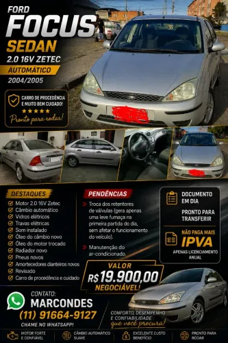 Ford Focus Sedan 2.0 16v/2.0 16V Flex 4P Aut. 2005
