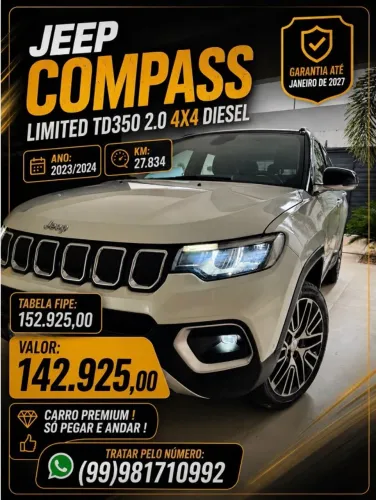 Jeep Compass Limited TD 350 2.0 4X4 Die. AUT 2023