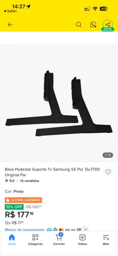 Suporte pé TV 55 SAMSUNG