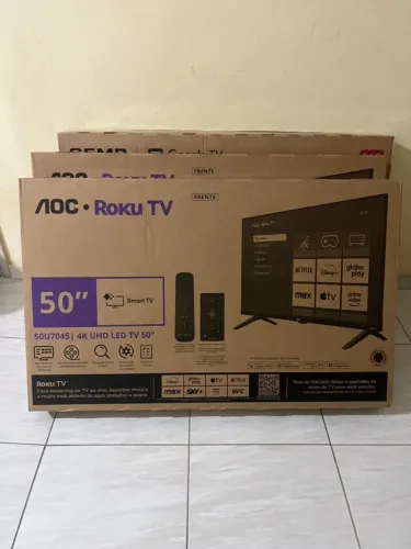 Smart TV AOC | 50 Polegadas | Lacrada | com NF