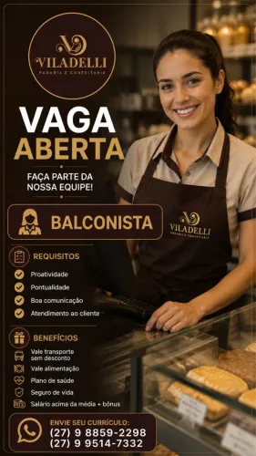 Atendente de Padaria/ Balconista