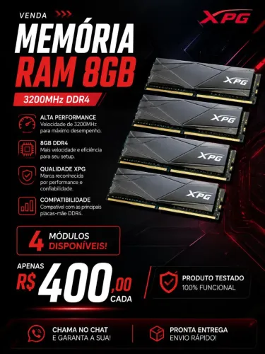Memória ram 8gb - xpg 3200