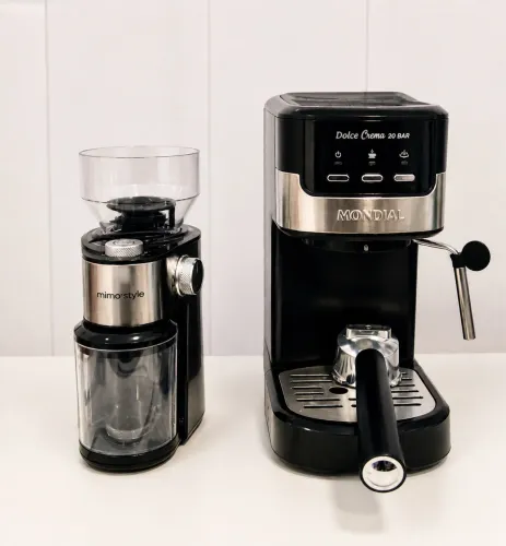 Kit Máquina de Espresso+Moedor de Café Elétrico