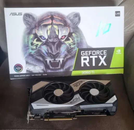 3060Ti Asus Ko 8GB Gddr6, 256-bit Placa Vídeo Asus Geforce RTX