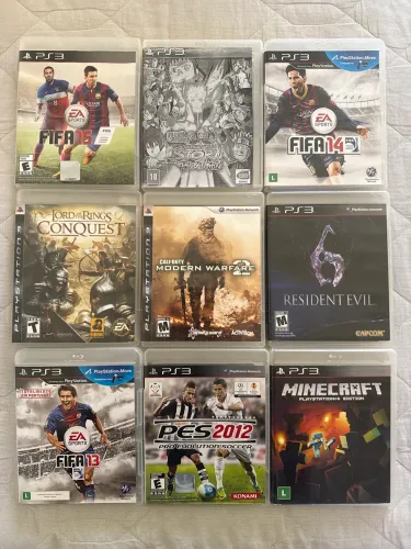 Kit 9 jogos de PS3 Mídia Física Original 