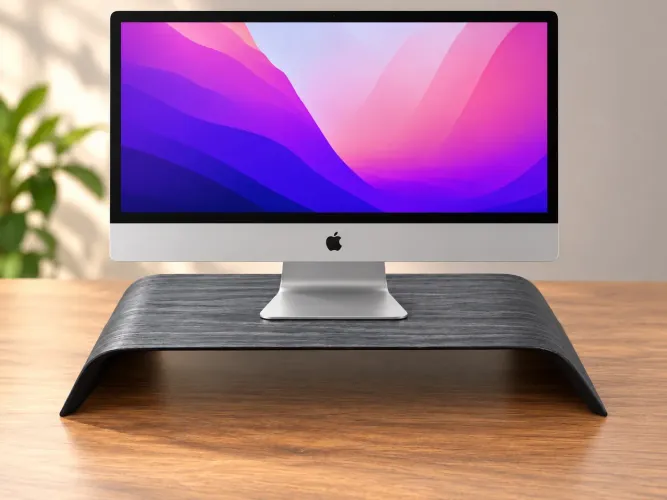 Suporte para Monitor ou iMac 50cm - Preto Amadeirado