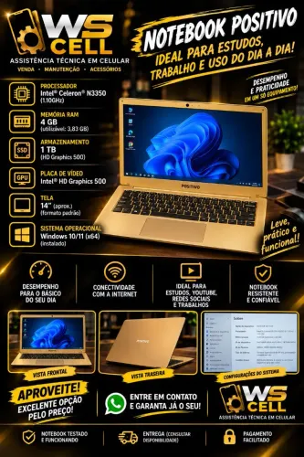 ? Notebook Positivo 1TB + 4GB RAM ?